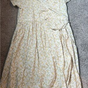 Christy Dawn Cream and Yellow Floral Midi Dress